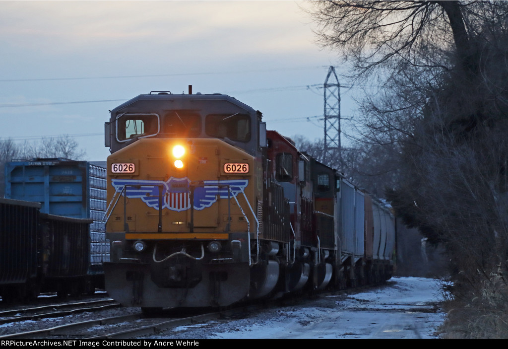 T003 air-tests in the yard for a dusk departure